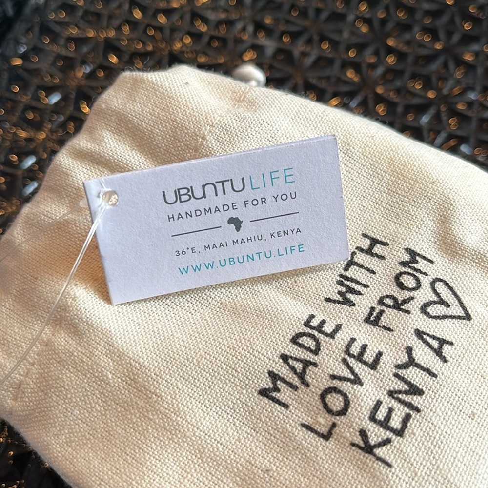 🩶🩵 NWT LOVE Bracelet • Gray/Turquoise UBUNTU Life Handwoven/Beaded • Adjustable - Picture 7 of 10